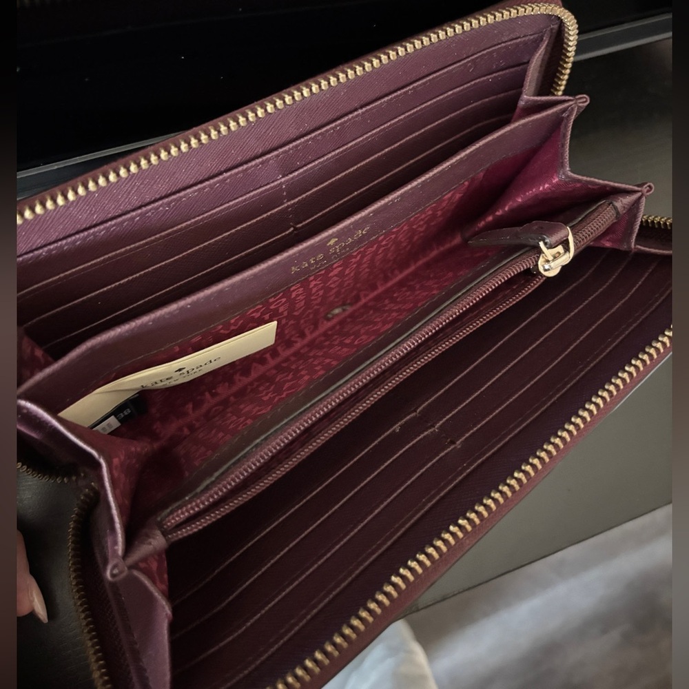 Kate Spade Burgundy Wallet - Picture 2 of 5